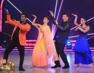Karan dances with his team and show some good moves